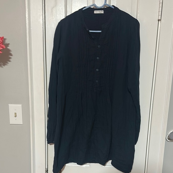 Free people navy blue Button-Up Tunic dress - Picture 1 of 1